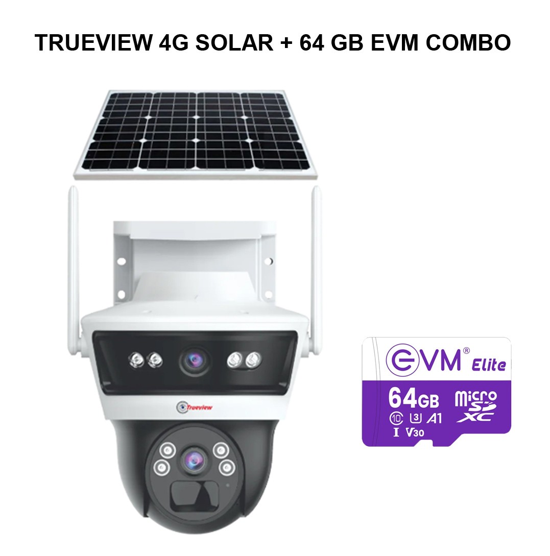 TRUEVIEW 4G Solar CAMERA + EVM 64 GB SD CARD SET