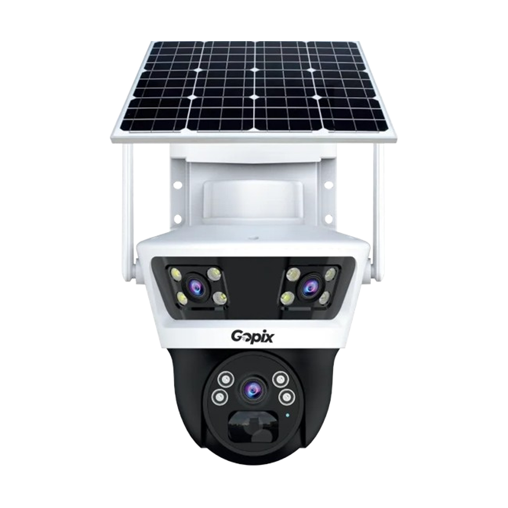 Gopix 3+3+3MP 4G PT Solar Linkage Triple Lens